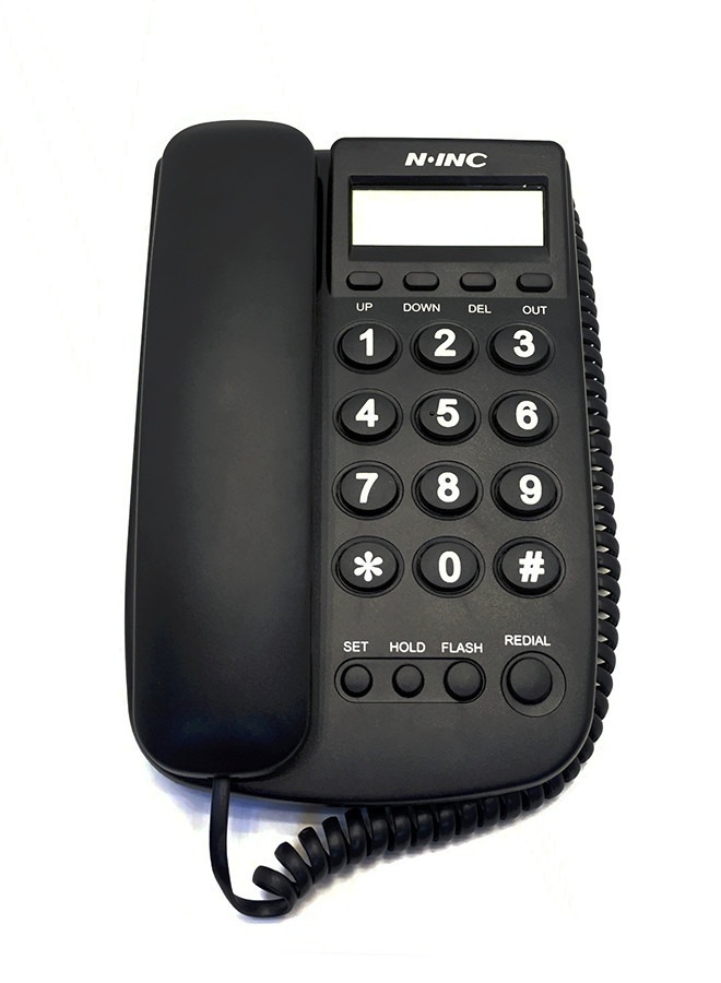 Telefono Fisso N.Inc KX-T078CID Con Filo Display Lcd Orologio Rubrica hsb