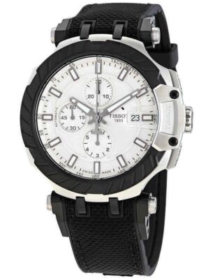 Pre-owned Tissot T-race Chronograph Tachymeter Automatic T1154272703100 100m Mens Watch