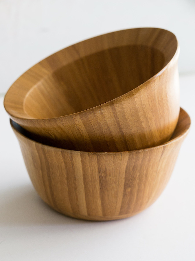 Bamboo Salad Bowls Small Set of Two Better Homes & Garden Brand