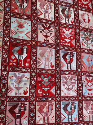 BRAND NEW! PERSIAN HAND MADE SUMAK SILK AUTHENTIC PERSIAN RUG + BAG!