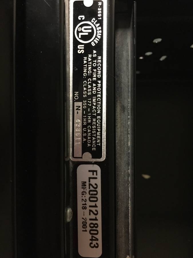 Beautiful FireKing 4-Drawer Lateral Black File Filing Cabinet