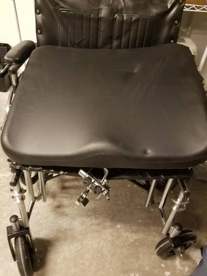 Drive Sentra leather wheelchair + foot rests and memory foam Cushion flexible