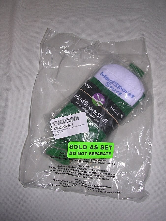 Mad Sports Stuff TCK Pro Line YOUTH SMALL Baseball Socks, LARGE Belt Kelly Green