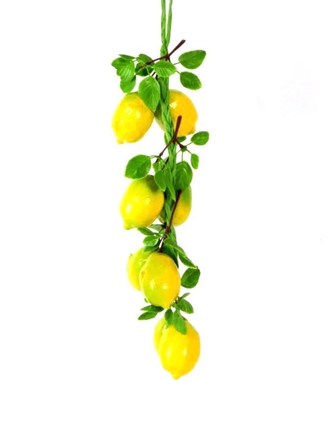 Treccia Limoni Frutta Finta Artificiale Composizione Banco Limone Agrumi moc