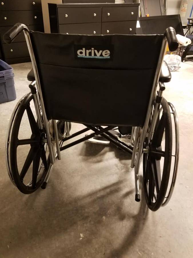 Drive Sentra leather wheelchair + foot rests and memory foam Cushion flexible