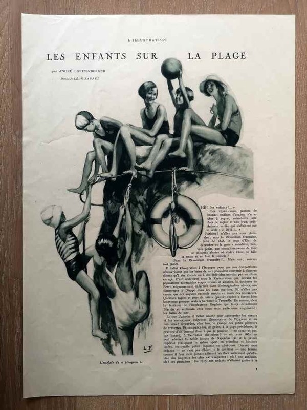 Les Enfants Sur La Plage - AndrÃ© Lichtenberger - Dessins LÃ©On Fauret 1933 - 1834