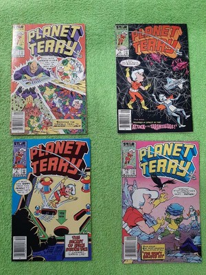 Lot of 4 PLANET TERRY 2, 6, 9, 10 all Canadian VF newsstand STAR variants RD4664