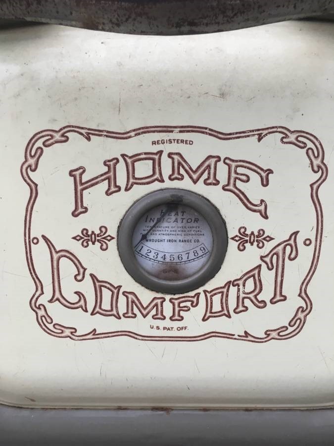 Antique Home Comfort wood burning cook stove Wrought Iron Range Company,