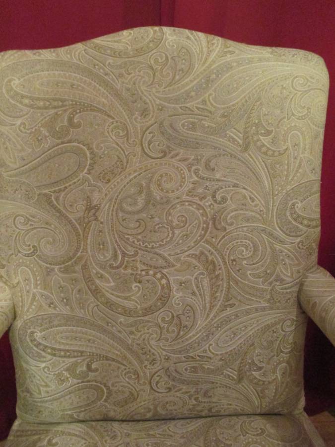 Chippendale Style Solid Mahogany Pair Ball & Claw Open Arm Chair