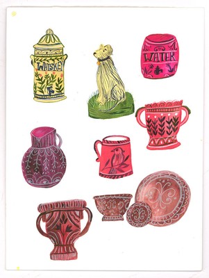 Jemma Jamie - Contemporary Gouache, Folk Art Pottery