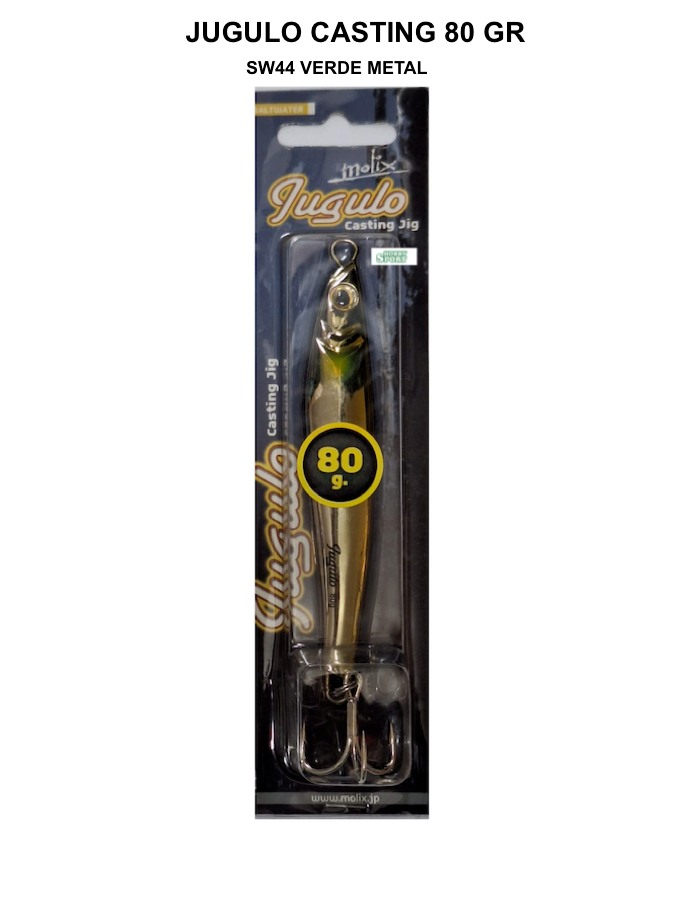 MOLIX JUGULO CASTING 80 GR COL. SW44 VERDE METAL   SPINNING MARE