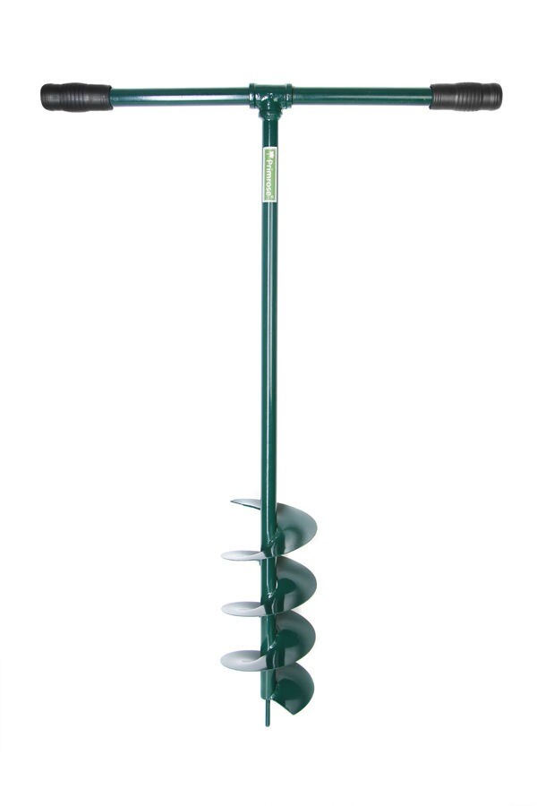 Garden auger tool for use in fence post placement or garden drainage i