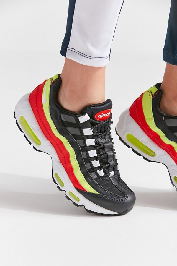 ルイ・ヴィトン NIKE AIR MAX 95 BLACK WHITE HABANERO VOLT 307960019 WOMEN'S