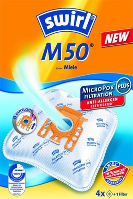 4  Staubsaugerbeutel Swirl M50  für Miele Eurostar