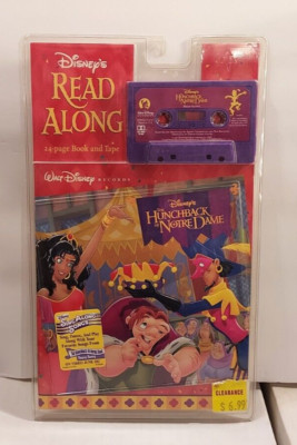 DISNEY HUNCHBACK OF NOTRE DAME READ ALONG BOOK+CASSETTE TAPE. ESMERALDA $5 SHIP