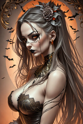 DARK WITCH LADY FANTASY COMIC ART PRINT Sexy Woman Poster Photo Wall Decor C845
