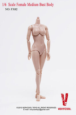 Very Cool Toys 1/6 Scale 12" Female Medium Bust Body Pale Doll VCF-X02A