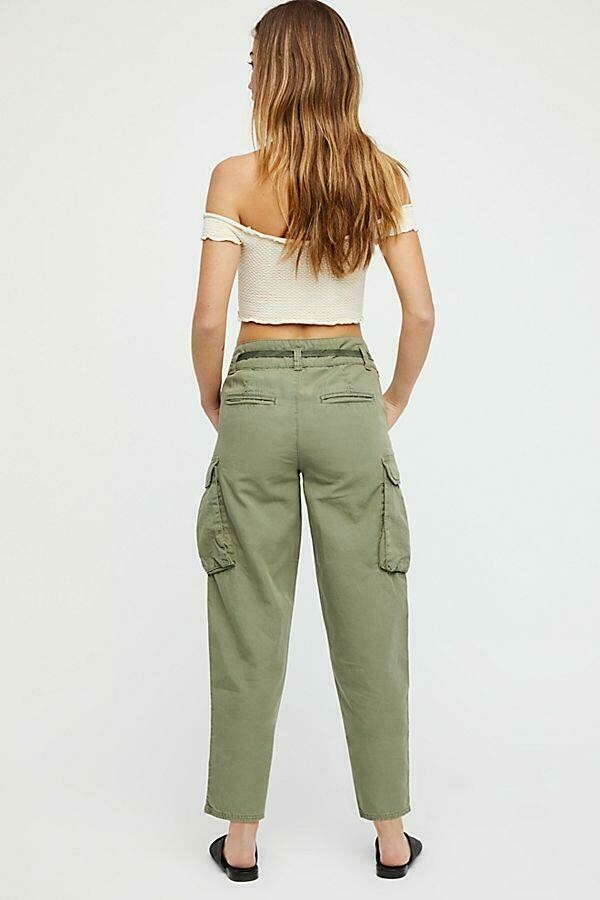 Free People Desert Cargo Pants size 28 Army Green NWT