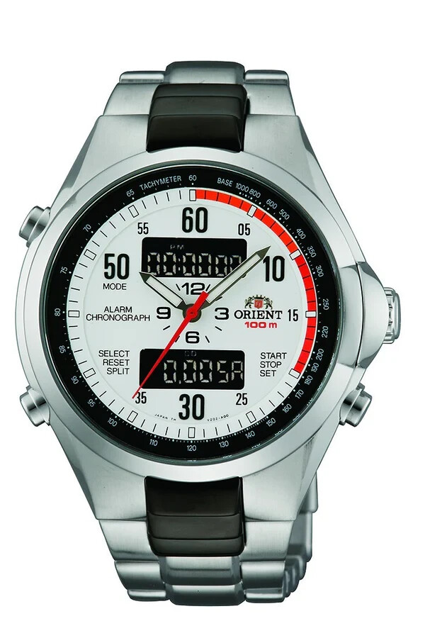 Pre-owned Orient Rare  Turbo Quartz Watch Cvz02002w White Dial Made In Japan