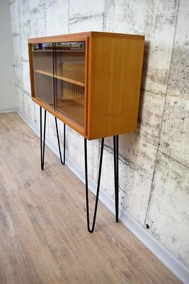 50er 60er Jahre WKS Möbel Vitrine, Sideboard, Kommode, Anrichte Hairpin Legs.