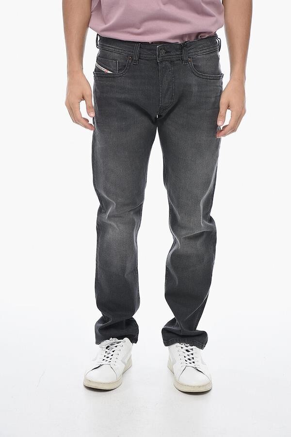 Diesel Buster Jeans Men's 36x32 Low Rise Tapered Leg Black Denim RM063 $225