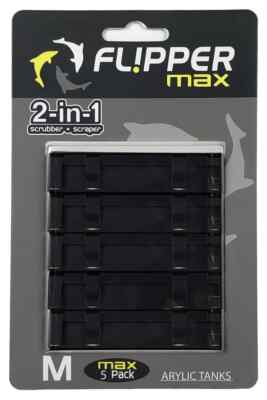Flipper Max ABS Plastic Replacement Blade For Acrylic Tanks (5 Pack)