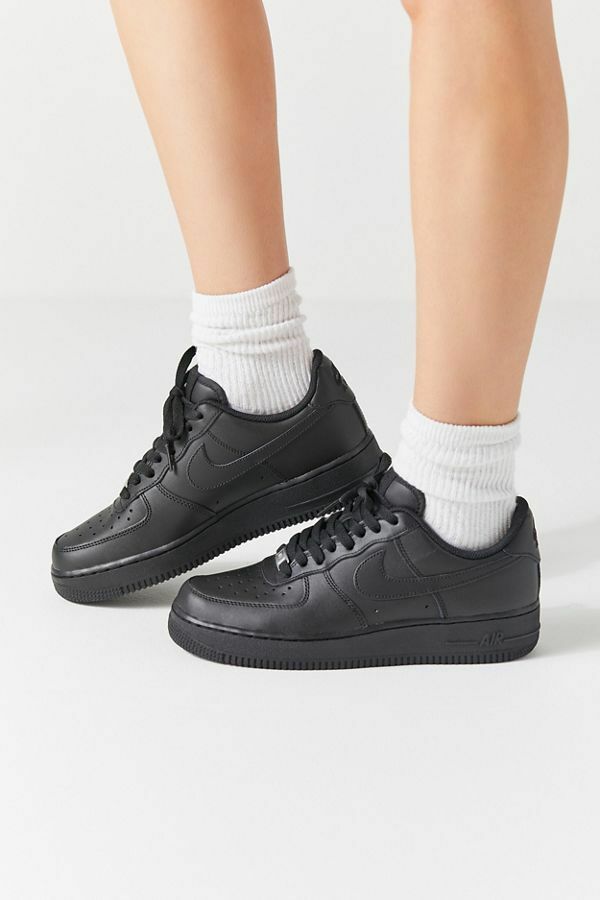 Nike Air Force One Low Top Triple Black Sneakers AF1 Uptown