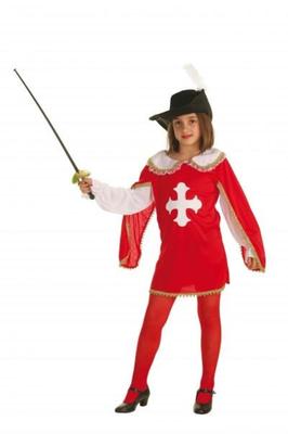 Disfraz mosquetera rojo niña infantil talla 4 5 6 años mosquetero