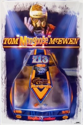 VRHTF VTG VERY COOL NHRA ''TOM THE MONGOOSE MCEWEN'' 12.5'' X 18'' PHOTO POSTER