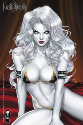 LADY DEATH SACRIFICIAL ANNIHILATION #1 Bedside (NM) ORTIZ variant La Muerta