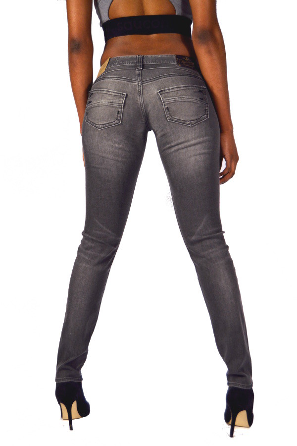 Herrlicher PIPER SLIM Jeans grau DB922 DARK ASH Knack-Po W25L32 UVP 119,95