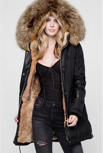 $2000 RARE Nicole Benisti Brera Madison GLAM Fox Fur Parka