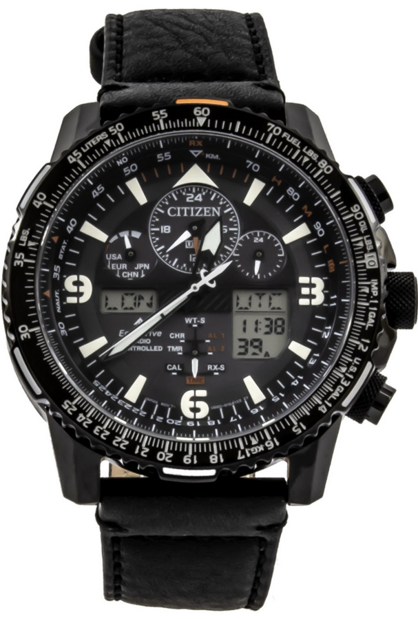 Pre-owned Citizen Promaster Sky World Time Black Dial Jy8085-14h Sapphire Men's Watch