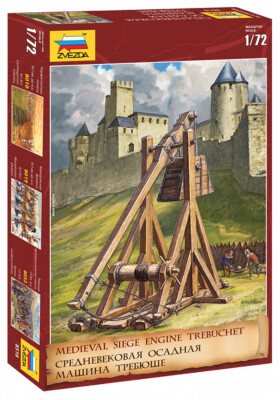 ZVEZDA 8516 MEDIEVAL SIEGE ENGINE TREBUCHET SCALE MODEL KIT 1/72