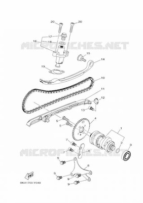 PIASTRA  ALBERO  A CAMME  YAMAHA X MAX 300 TECH 2024