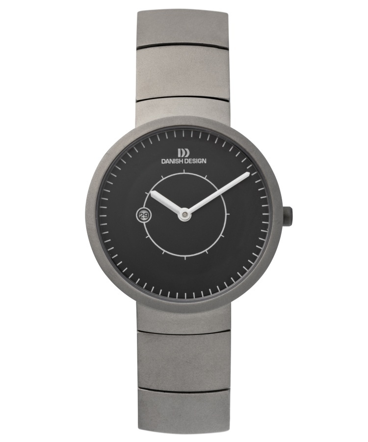 Pre-owned Danish Design Iv63q830 Black Dial Titanium Quartz Classic Women's Watch