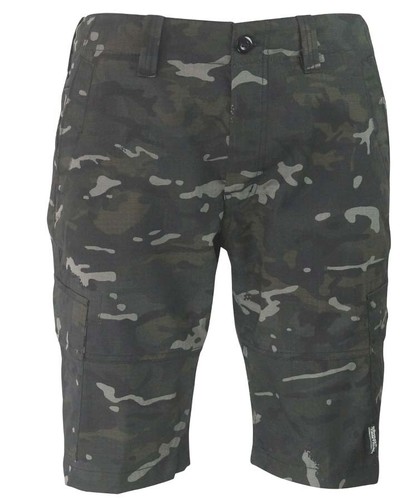 Kombat UK Men's Recon Cargo Shorts BTP Black Outdoor Military Recon Army Style