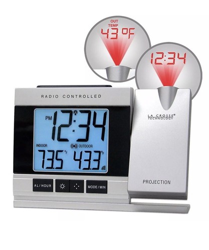 WT-5220U-IT-CBP La Crosse Technology(R) Atomic Projection Alarm, Alarm Clock