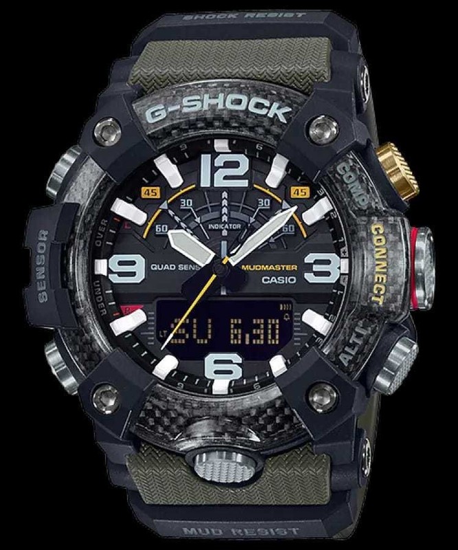CASIO G-SHOCK GG-B100-1A3 MUDMASTER x CARBON QUAD SENSOR WATCH