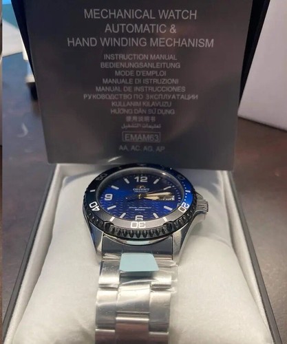 Pre-owned Orient Sports Automatic Blue Dial Men's Watch Ra-aa0822l19b
