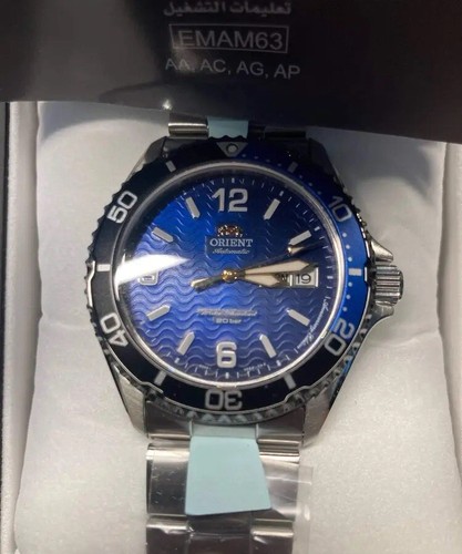 Pre-owned Orient Sports Automatic Blue Dial Men's Watch Ra-aa0822l19b
