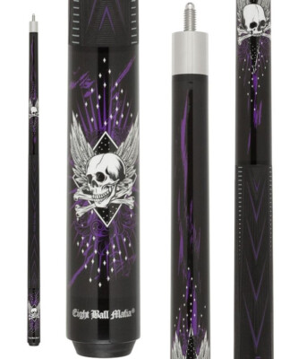 Eight Ball Mafia EBM29 White Winged Skull Pool Cue