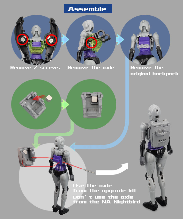 in stock! Backpack Upgrade Kit For NewAge NA H48N Nightbird GO BETTER 3D DIY