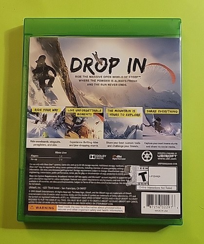 Steep Xbox One Video Game *Tested* Good Condition