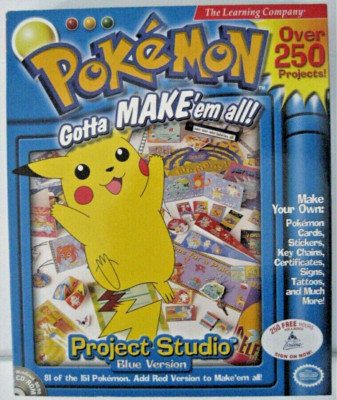 NEW & SEALED - Pokémon Project Studio Gotta Make 'Em All - Blue Version PC Game