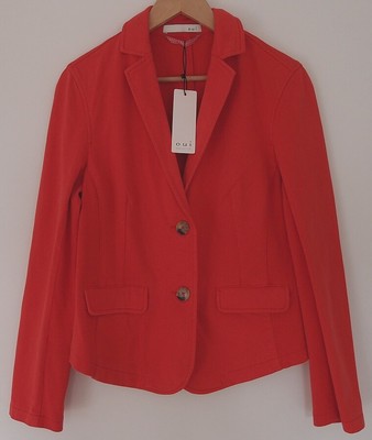 OUI Damen Jacke Jackett - Rot - Baumwolle - Größe 40 - UVP 99,95 - NEUWARE 