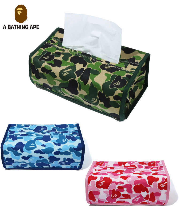 小物 A BATHING APE ABC CAMO TISSUE COVER A BATHING APE Box Tissue Cover 2023 Model ABC CAMO Pattern