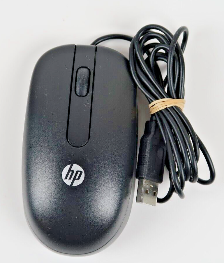 Black HP EMS-604A USB Mouse Optical Sensor 2-Button 672652-001 Used