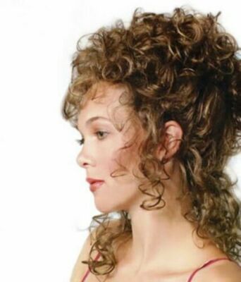 VICTORIAN LADY WIG GIBSON GIRL SOFT BANG CURLY MARIE ANTOINETTE QUEEN ELIZABETH