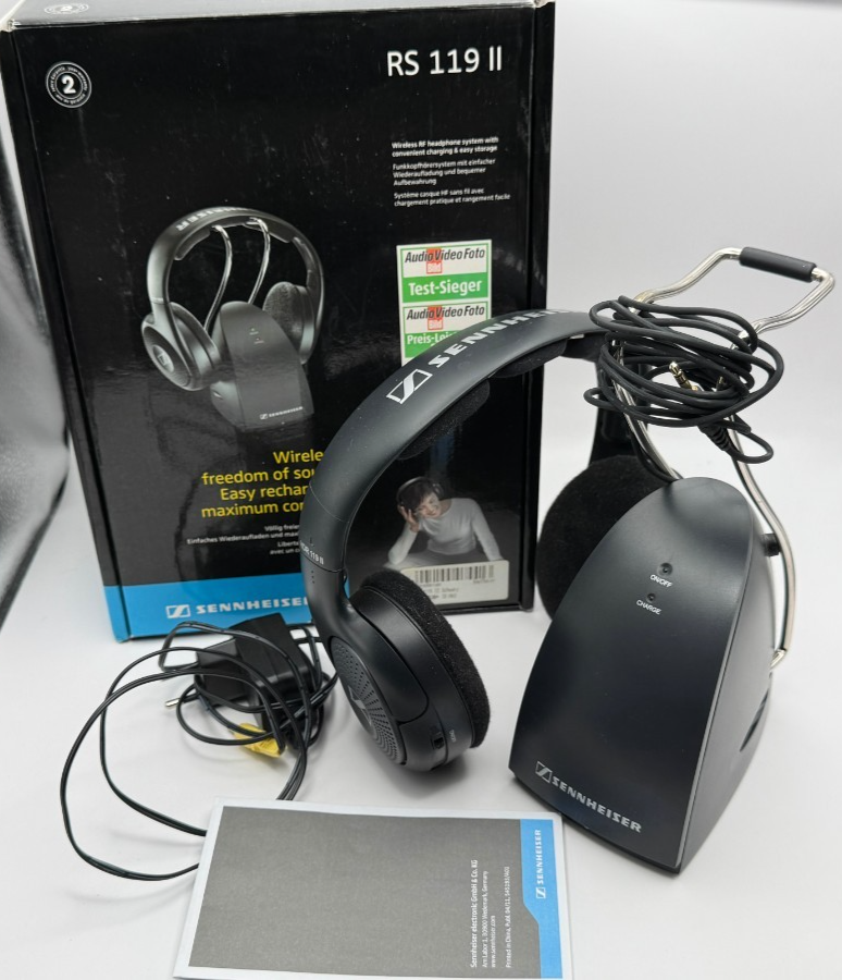 Sennheiser RS 119 II Funkkopfhörer Set mit TR 119 II Basis OVP gebraucht